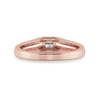 Jewelove™ Rings Women's Band only / VS I 0.50cts. Princess Cut Solitaire Diamond Split Shank 18K Rose Gold Ring JL AU 1178R-B