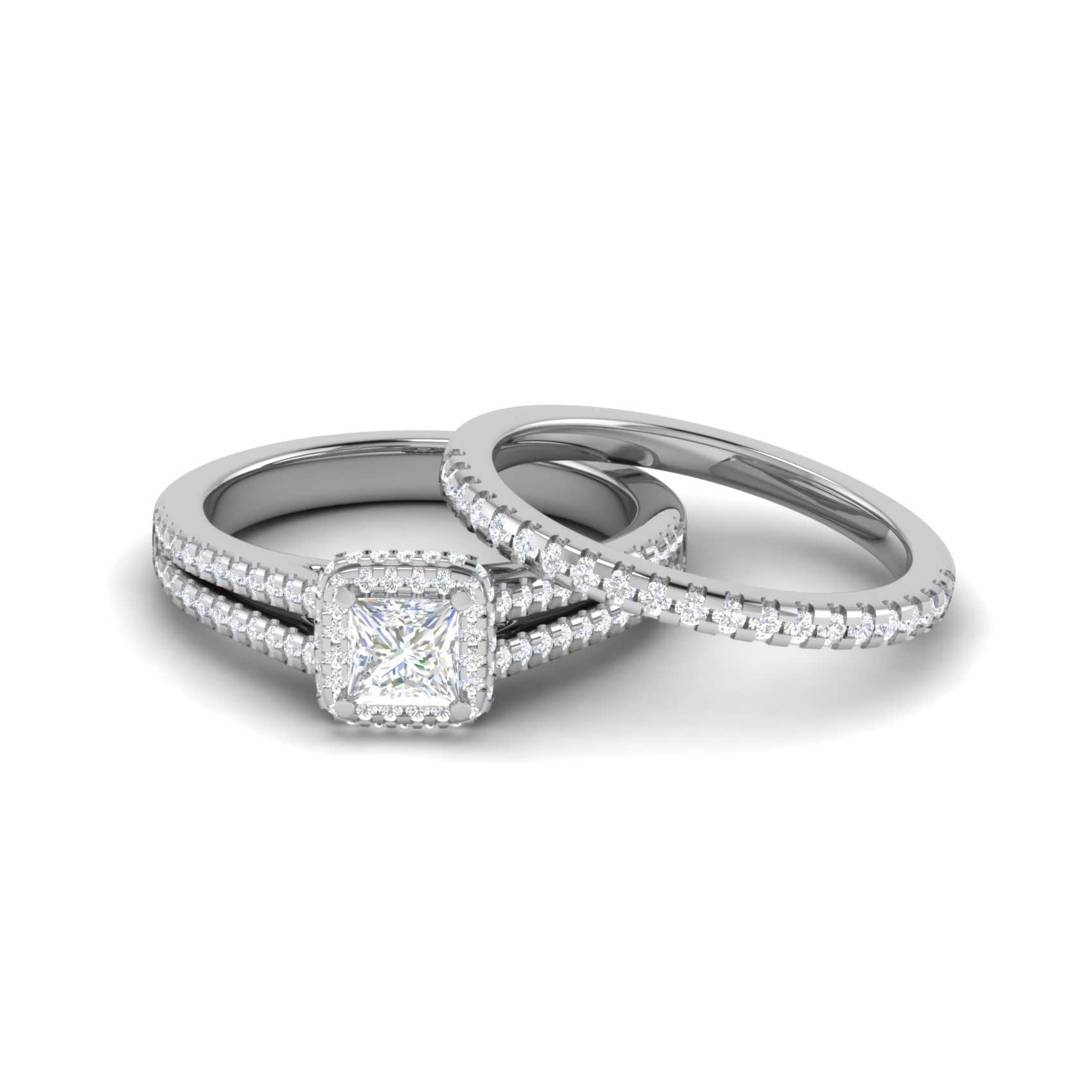 Princess Cut Double Halo Engagement Ring | Mysite