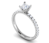 Jewelove™ Rings VVS GH / Women's Band only 0.50cts Princess Cut Solitaire Platinum Diamond Ring JL PT RC AS 236