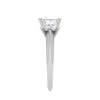 Jewelove™ Rings I VS / Women's Band only 0.50cts. Princess Cut Solitaire with Diamond Platinum Ring JL PT R3 RD 131