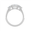 Jewelove™ Rings I VS / Women's Band only 0.50cts. Princess Cut Solitaire with Diamond Platinum Ring JL PT R3 RD 131