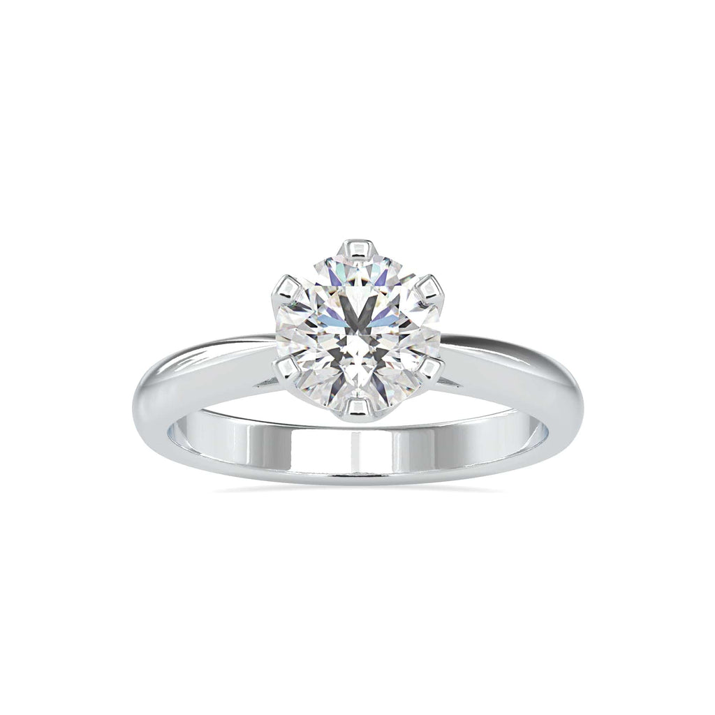 Jewelove™ Rings Women's Band only / VS J 0.50cts. Solitaire 6 Prong Platinum Engagement Ring JL PT 0181