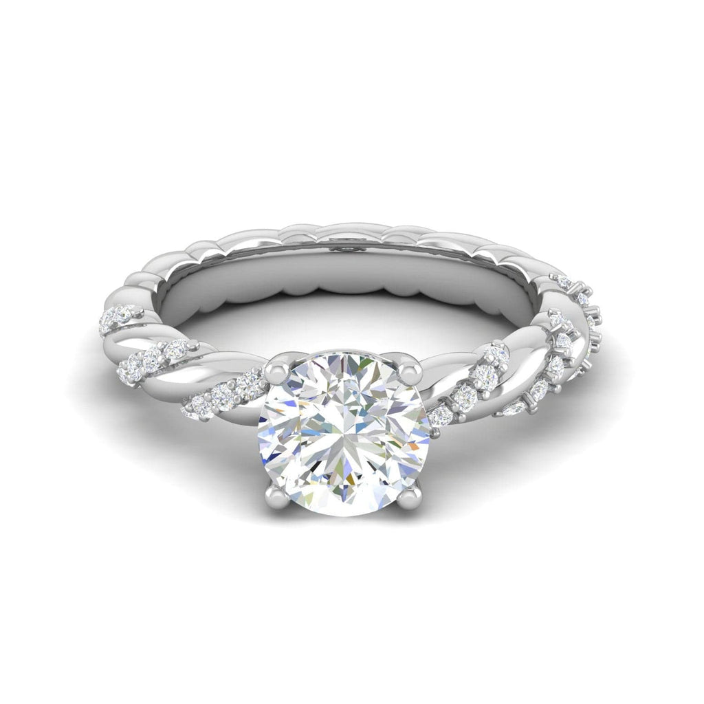 Jewelove™ Rings J VS / Women's Band only 0.50cts Solitaire Diamond Platinum Ring JL PT D4130