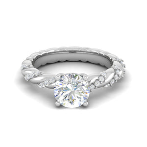 Solitaire Diamond Platinum Ring JL PT D4130
