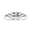 Jewelove™ Rings J VS / Women's Band only 0.50cts Solitaire Diamond Split Shank Platinum Ring JL PT 1177-B