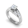 Jewelove™ Rings J VS / Women's Band only 0.50cts Solitaire Diamond Split Shank Platinum Ring JL PT WB5808E