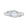 Jewelove™ Rings J VS / Women's Band only 0.50cts Solitaire Diamond Split Shank Platinum Ring JL PT WB5808E