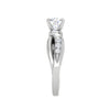 Jewelove™ Rings J VS / Women's Band only 0.50cts Solitaire Diamond Twisted Shank Platinum Ring JL PT WB5797E