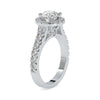 Jewelove™ Rings Women's Band only / VS J 0.50cts Solitaire Halo Diamond Shank Platinum Engagement Ring JL PT 0106