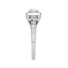 Jewelove™ Rings VS J / Women's Band only 0.50cts Solitaire Halo Diamond Shank Platinum Ring JL PT 202