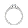 Jewelove™ Rings J VS / Women's Band only 0.50cts Solitaire Halo Diamond Split Shank Platinum Ring JL PT RV RD 164