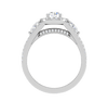 Jewelove™ Rings J VS / Women's Band only 0.50cts Solitaire Halo Diamond Split Shank with Pear Diamond Platinum Ring JL PT R3 RD 152