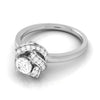 Jewelove™ Rings J VS / Women's Band only 0.50cts. Solitaire Platinum Diamond Engagement Ring for Women JL PT R-78