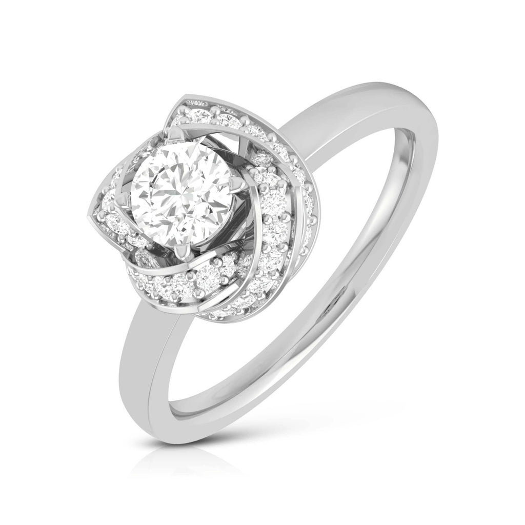 Jewelove™ Rings J VS / Women's Band only 0.50cts. Solitaire Platinum Diamond Engagement Ring for Women JL PT R-78