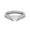 Jewelove™ Rings J VS / Women's Band only 0.50cts Solitaire Platinum Diamond Shank Ring JL PT R3 RD 153