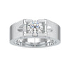 Jewelove™ Rings Men's Band only / VS J 0.50cts. Solitaire Platinum Engagement Ring for Men JL PT 0195