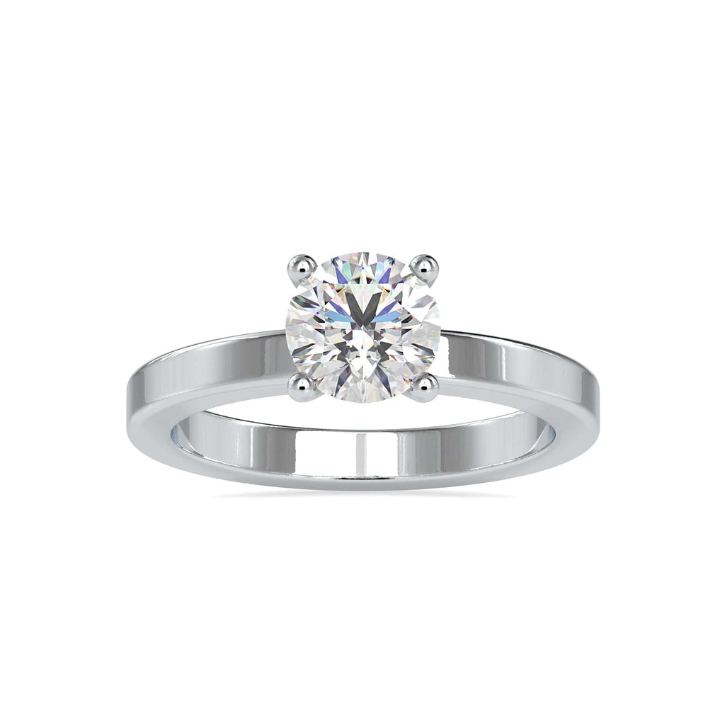 Jewelove™ Rings VS J / Women's Band only 0.50cts. Solitaire Platinum Engagement Ring JL PT 0021