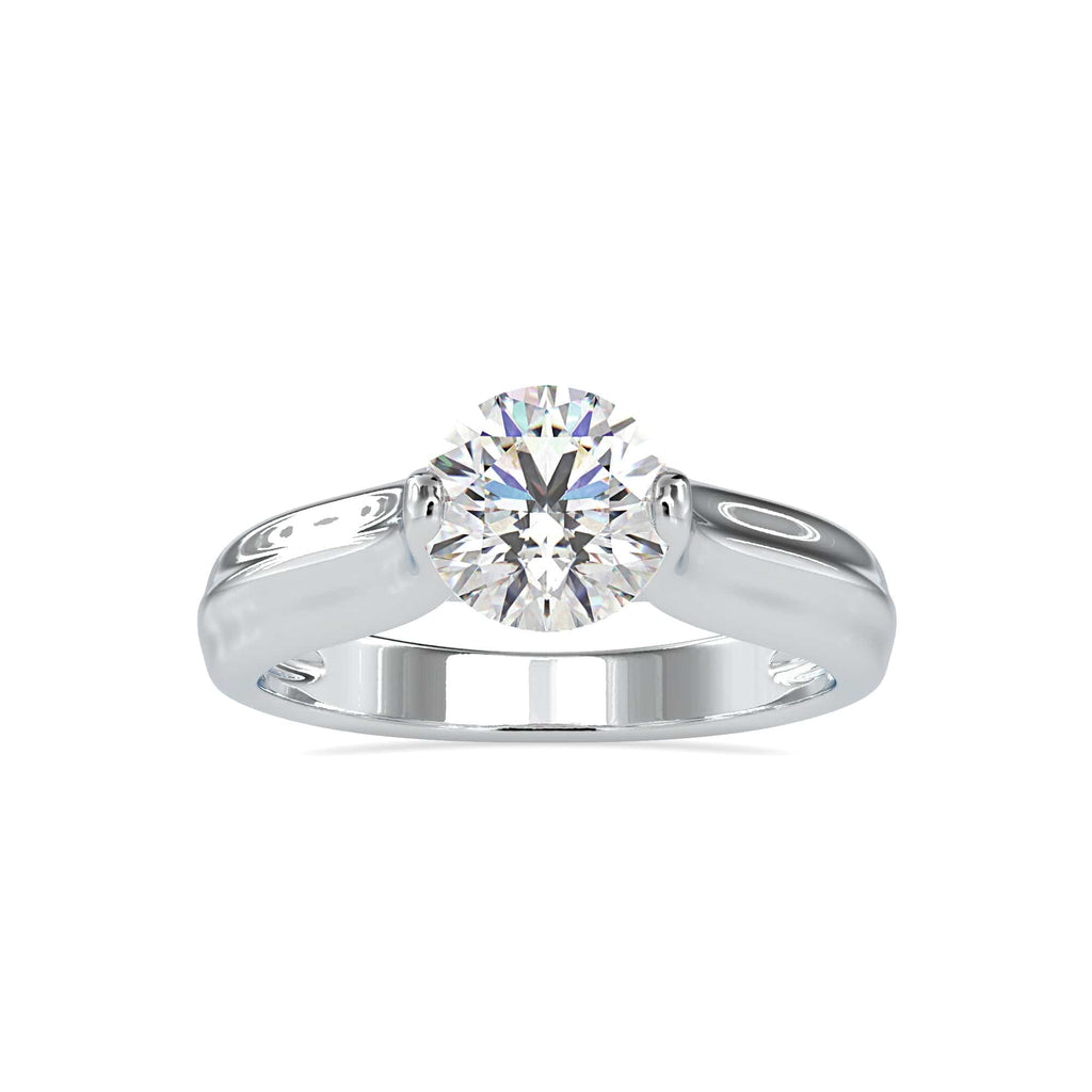 Jewelove™ Rings Women's Band only / VS J 0.50cts. Solitaire Platinum  Engagement Ring JL PT 0135