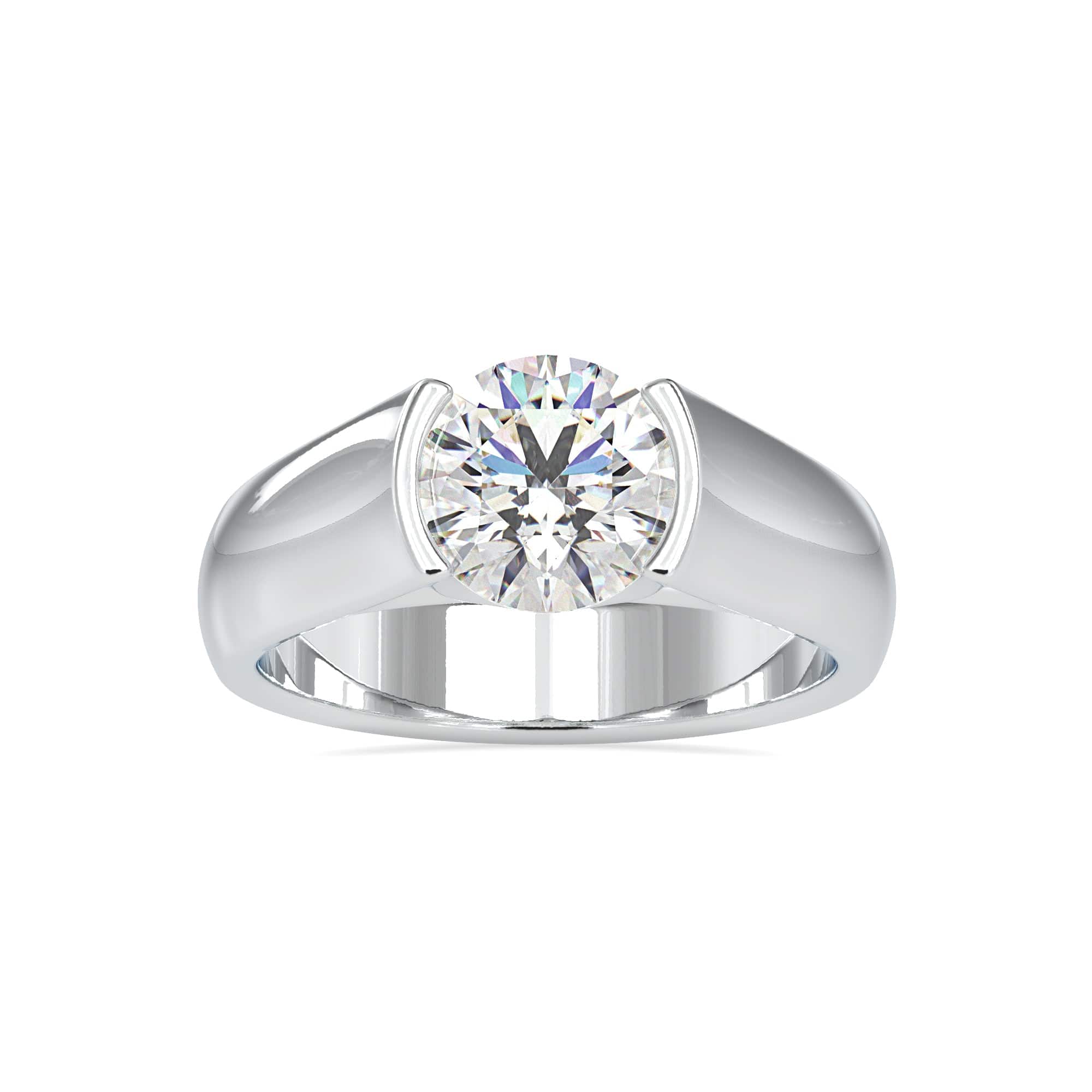 Buy Platinum Engagement Ring in India | Chungath Jewellery Online- Rs.  36,370.00