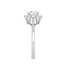 Jewelove™ Rings J VS / Women's Band only 0.50cts Solitaire with Marquise Halo Diamond Shank Platinum Ring JL PT WB5928E