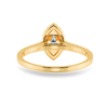 Jewelove™ Rings Women's Band only / VS I 0.50ts. Marquise Cut Solitaire Halo Diamond Shank 18K Yellow Gold Ring JL AU 1201Y-A