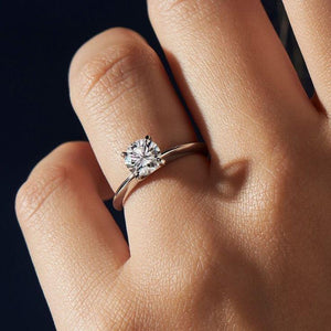 H VVS1 Solitaire Platinum Ring – Jewelove™ - Main Image