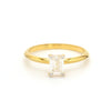 Jewelove™ Rings Women's Band only / G VS 0.70 cts. Emerald cut solitaire 18k Gold Ring for Women