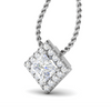 Jewelove™ Pendants 0.70 cts. Platinum Princess Cut Solitaire Pendant for Women JL PT P PF PR 112