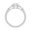 Jewelove™ Rings J VS / Women's Band only 0.70 cts. Platinum Solitaire Diamond Ring with Baguette Accents JL PT R3 RD 118