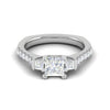 Jewelove™ Rings I VS / Women's Band only 0.70 cts. Princess Cut Solitaire Platinum Shank Diamond Ring JL PT R3 PR 143