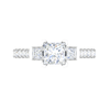Jewelove™ Rings I VS / Women's Band only 0.70 cts. Princess Cut Solitaire Platinum Shank Diamond Ring JL PT R3 PR 143