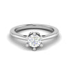 Jewelove™ Rings VS J / Women's Band only 0.70 cts Solitaire 6 Prongs Platinum Ring JL PT RS RD 114