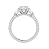 Jewelove™ Rings J VS / Women's Band only 0.70 cts. Solitaire Accents Diamond Shank Ring JL PT R3 RD 101