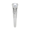 Jewelove™ Rings J VS / Women's Band only 0.70 cts. Solitaire Diamond Accents Platinum Engagement Ring JL PT R3 RD 120