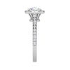 Jewelove™ J VS / Women's Band only 0.70 cts Solitaire Halo Diamond Shank Platinum Ring JL PT RH RD 131