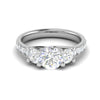 Jewelove™ Rings J VS / Women's Band only 0.70 cts Solitaire Platinum Shank Diamond Ring JL PT R3 RD 121