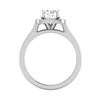 Jewelove™ J VS / Women's Band only 0.70 cts Solitaire Square Halo Diamond Shank Platinum Ring JL PT RH RD 146