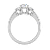 Jewelove™ Rings J VS / Women's Band only 0.70 cts Solitaire Three Stone Platinum Diamond Accents Ring JL PT R3 RD 106