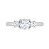 Jewelove™ Rings J VS / Women's Band only 0.70 cts Solitaire Three Stone Platinum Diamond Accents Ring JL PT R3 RD 106