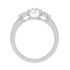 Jewelove™ Rings J VS / Women's Band only 0.70 cts Solitaire with Pear Cut Diamond Accents Platinum Ring JL PT R3 RD 100