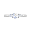 Jewelove™ Rings J VS / Women's Band only 0.70 cts Solitaire with Pear Cut Diamond Accents Platinum Ring JL PT R3 RD 100