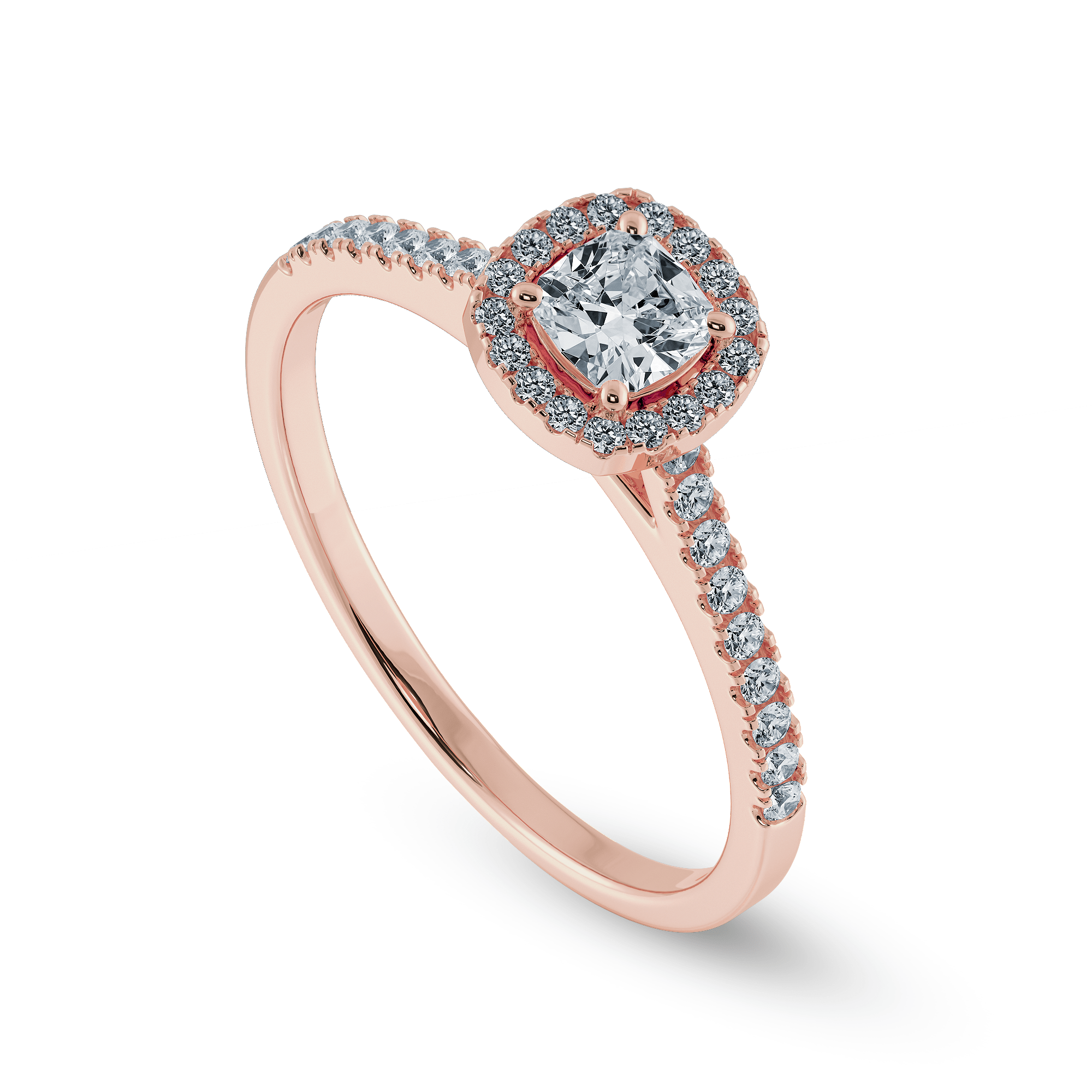 Cushion Cut Engagement Ring Rose Gold - Etsy