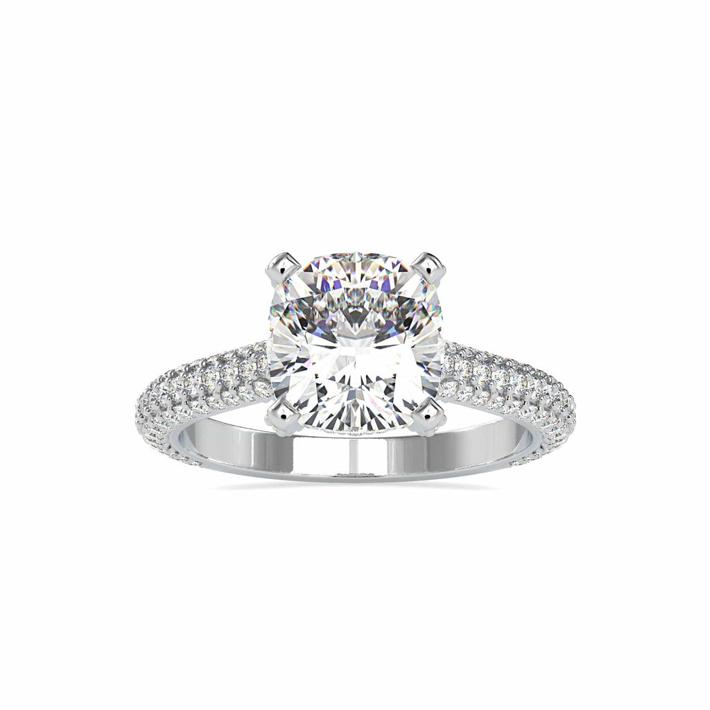Jewelove™ Rings Women's Band only / VS I 0.70cts. Cushion Cut Solitaire Platinum Diamond Engagement Ring JL PT 0103