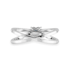 Jewelove™ Rings I VS / Women's Band only 0.70cts Heart Cut Solitaire Diamond Split Shank Platinum Ring JL PT 1173-B