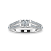 Jewelove™ Rings I VS / Women's Band only 0.70cts Heart Cut Solitaire Diamond Split Shank Platinum Ring JL PT 1181-B