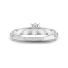 Jewelove™ Rings I VS / Women's Band only 0.70cts Heart Cut Solitaire Diamond Split Shank Platinum Ring JL PT 1189-B