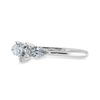 Jewelove™ Rings I VS / Women's Band only 0.70cts Heart Cut Solitaire with Pear Cut Diamond Accents Platinum Ring JL PT 1205-B