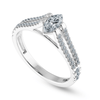 Jewelove™ Rings I VS / Women's Band only 0.70cts Marquise Cut Solitaire Diamond Split Shank Platinum Ring JL PT 1184-B