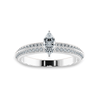 Jewelove™ Rings I VS / Women's Band only 0.70cts Marquise Cut Solitaire Diamond Split Shank Platinum Ring JL PT 1192-B