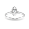 Jewelove™ Rings I VS / Women's Band only 0.70cts Marquise Cut Solitaire Halo Diamond Shank Platinum Ring JL PT 1201-B